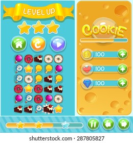 Game cartoon interface (vector illustration)