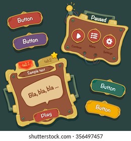 Game cartoon - vector isolated games assets