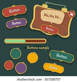Game cartoon - vector isolated games assets