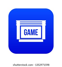Game cartridge icon digital blue for any design isolated on white vector illustration