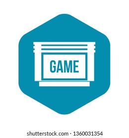 Game cartridge icon in simple style on a white background