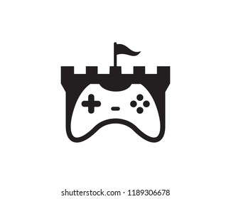 Game Castle Logo Symbol Template Design Vector, Emblem, Design Concept, Creative Symbol, Icon