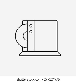 game CD sheet line icon