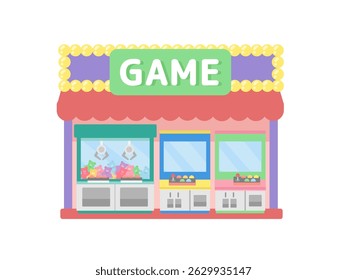 Game center building illustration material