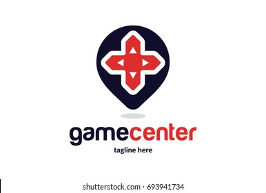 Game Center Logo Template Design Vector, Emblem, Design Concept, Creative Symbol, Icon