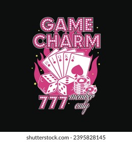 Game changer exclusive join the 777 member club elegant pink color t shirt design