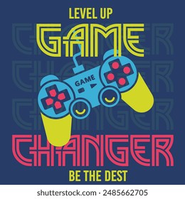 game changer  Gaming typography design Sports typography t-shirt design, For stickers, Templet, mugs, etc. Vector EPS Editable