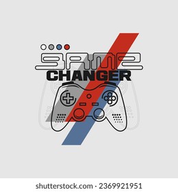 ilustración de cambio de juego tipografía vector gráfico diseño de camiseta 