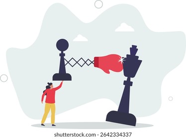 Cambio de juego para ganar la competencia de negocios, arma secreta o estrategia ganadora para derrotar a los rivales y competidores.
