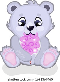 Game character- blue eating bear
