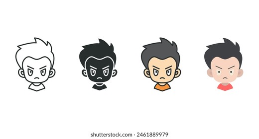 game character Icon symbol vector illustration isolated on white background