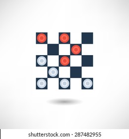 Game Of Checkers Icon