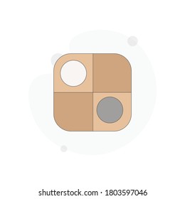 Game of checkers isolated vector flat illustration on white