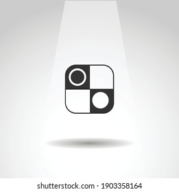 Game of checkers vector icon, checkers simple isolated icon