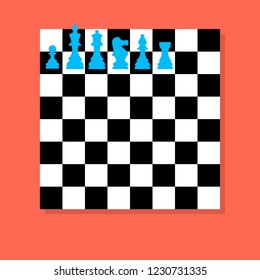 A game of chess, pawns