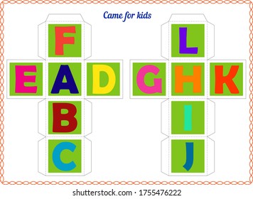 Game for children. collect the cube. learning english alphabet