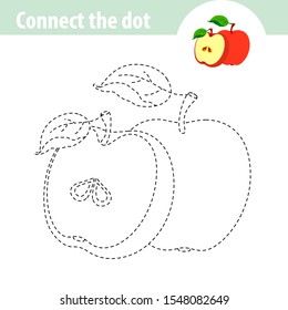 Game for children. Connect the dots Apple.
