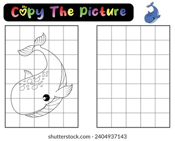 game for children. Copy the picture. Coloring book pages for kids. Education developing worksheet. Handwriting practice.