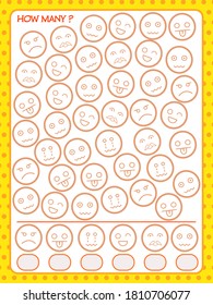 A game for children. count how many emotions