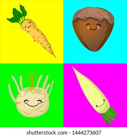 A game for children of preschool age. Card for the development and training of children's memory. Cards on the subject of vegetables. Vector illustration