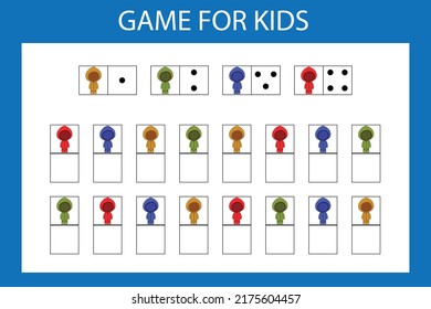 A game for children, a puzzle with pictures, write the desired symbol in the cell.