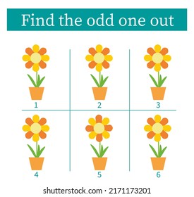 A game for children. Task for development of attention and logic. Kids activity page for book. Vector illustration.