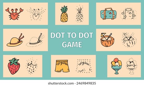 game. A child's game. collect the dots. dot to dot game. lines. black lines. assemble the lines. development. an educational program. the development of children. children. for children. vector.