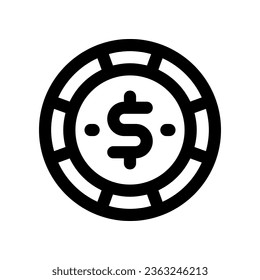 game chip icon. vector icon for your website, mobile, presentation, and logo design.