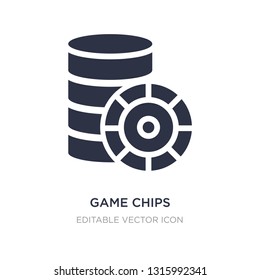 game chips icon on white background. Simple element illustration from Entertainment concept. game chips icon symbol design.