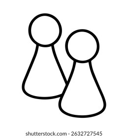 game chips icon on white background vector
Vector line icon board games
