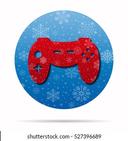 game christmas icon in circle