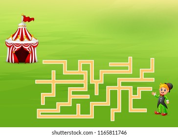 Game circus guide maze find their way to the tents
