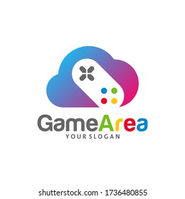 Game Cloud logo vector template, Creative Cloud Gamepad logo design concepts, Icon symbol