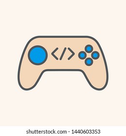 Game code logo template design. Vector illustration.