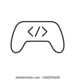 Game code logo template design. Vector illustration.