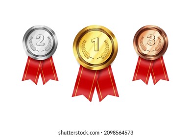 Game coins set. Rank medals for game