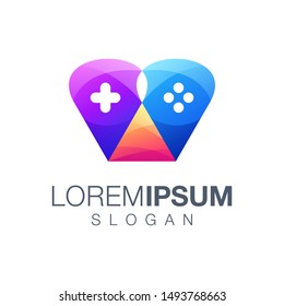 game color logo design vector 