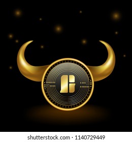 Game Com Cryptocurrency Coin Bull Market Background
