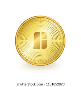 Game Com Cryptocurrency Gold Coin Isolated