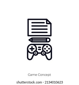 Game Concept icon. Outline style icon design isolated on white background