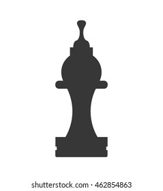 Game concept represented by chess icon. Isolated and flat illustration