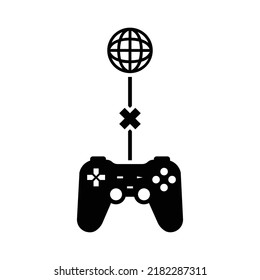 Game Connection Lost icon, full black. Suitable for content design, poster, banner, or video editing needs