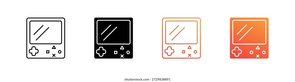 Juego Consola Icono de Estilo Múltiple Conjunto Colección