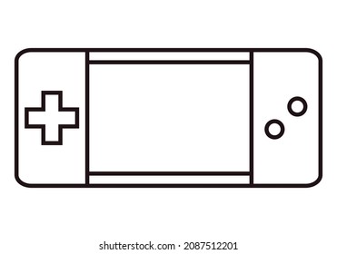 Game console black icon on white background.