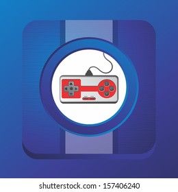 game console blue button