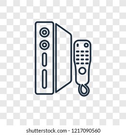 Game console concept vector linear icon isolated on transparent background, Game console concept transparency concept in outline style