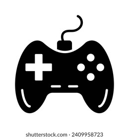 Game console or game controller, computer gaming, gamepad vector, icon of joystick gamepad