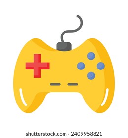 Game console or game controller, computer gaming, gamepad vector, icon of joystick gamepad