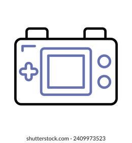 Game console or game controller, computer gaming, gamepad vector, icon of joystick gamepad