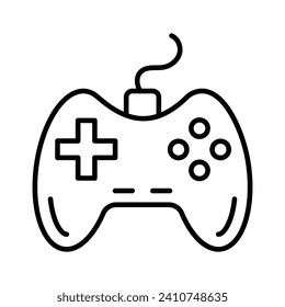 Game console or game controller, computer gaming, gamepad vector, icon of joystick gamepad